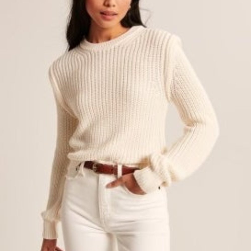 Abercrombie Strong Shoulder Crew Sweater